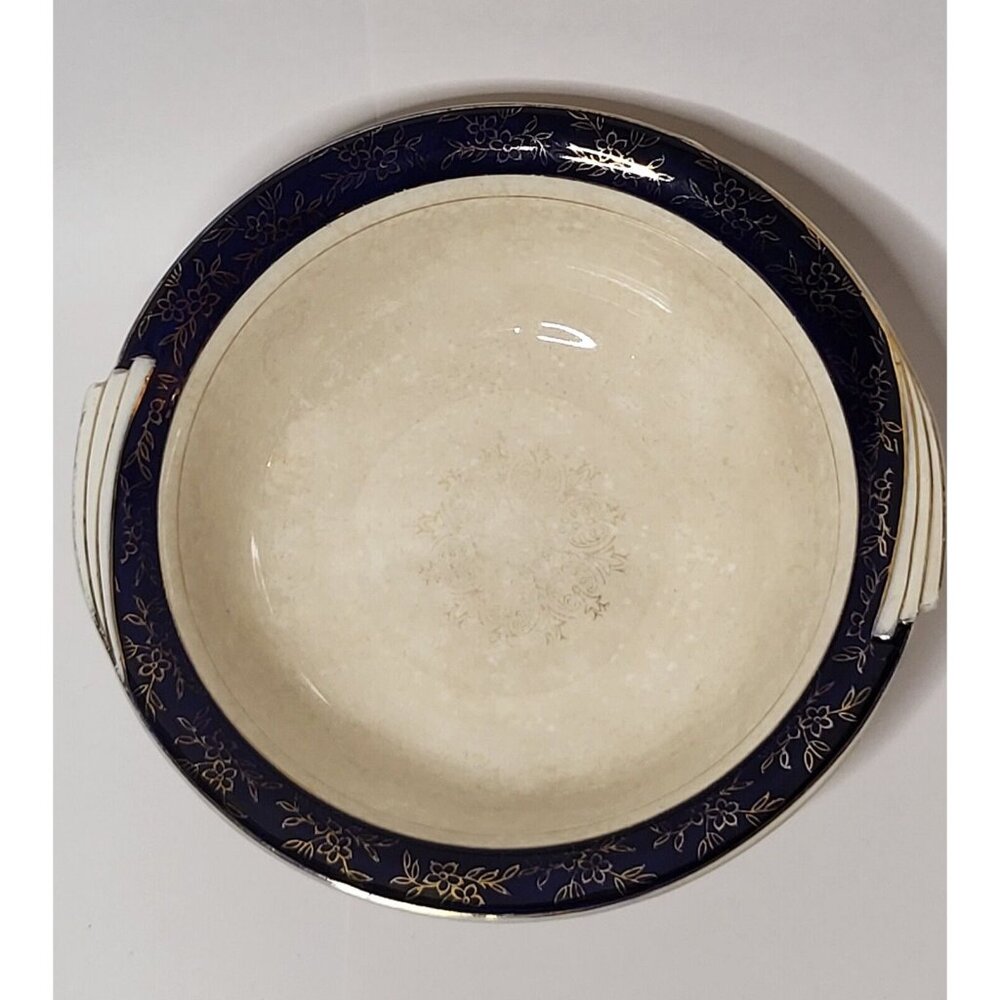 Vintage Antique Victoria China Warranted 22 Kt Gold 10” Bowl